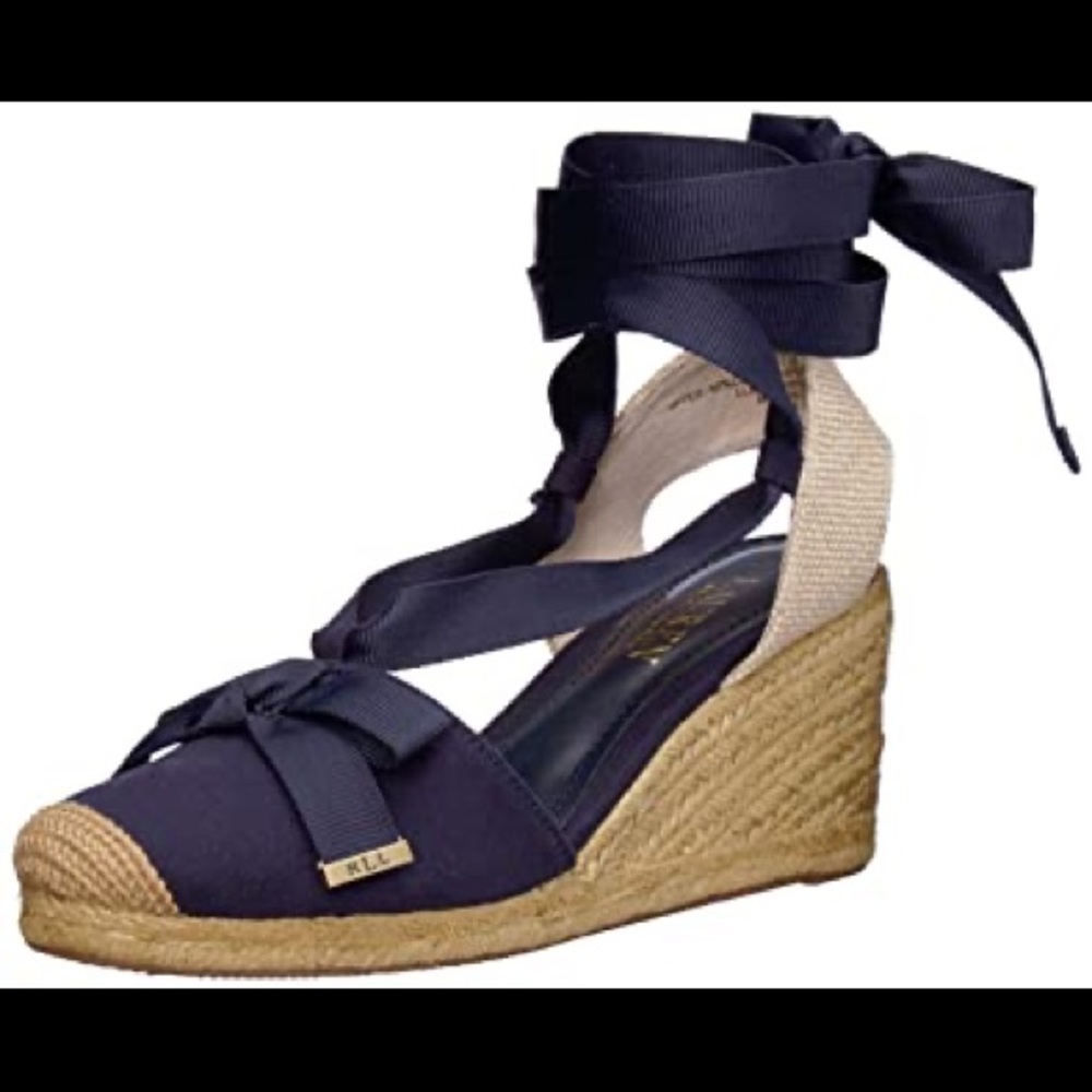 Ralph Lauren espadrille sandal with minimal wedge